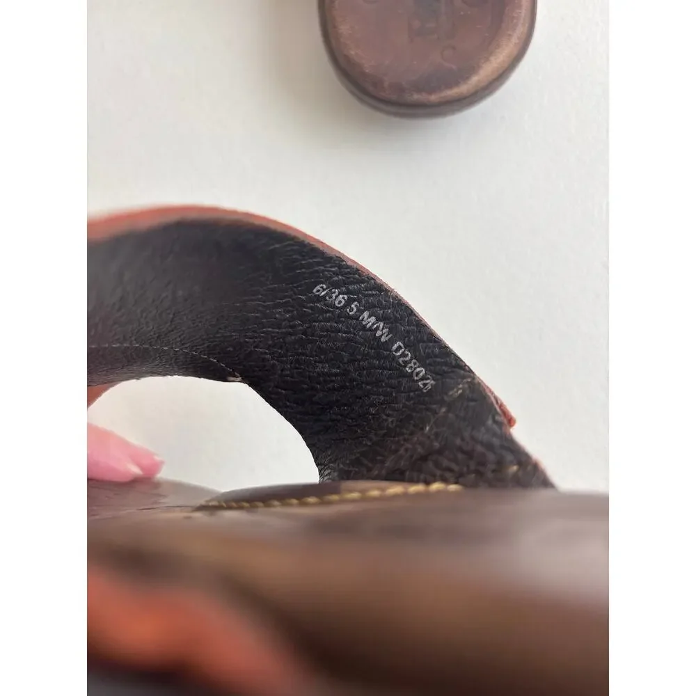 Born Leather Thong Sandals Brown Comfort Flip Flops Size 6